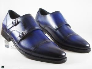 Stylish sky blue mens formal Shoe with double monk for wedding and other occasions