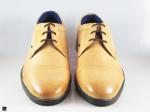 Men's formal leather light tan shoes - 2