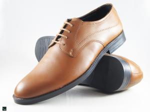 Soft tan lace-up elegant office formals