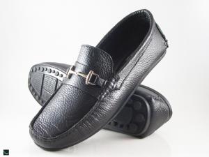 Rich Black buckled driving shoes
