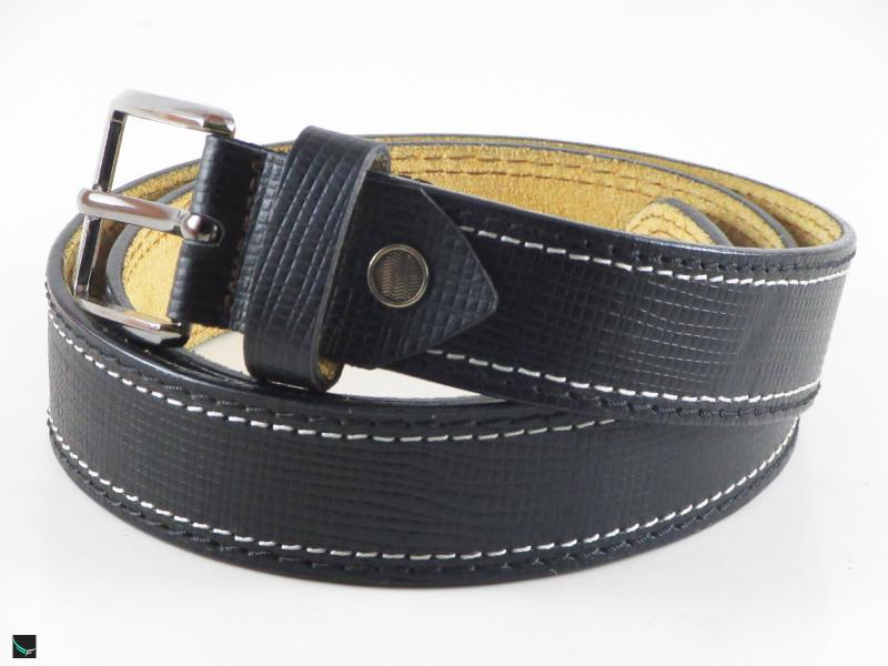 Black leather belt