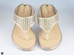 Women stone type sandals in Tan - 4