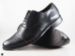 Men's black formal office shoes - 1