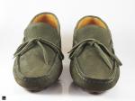 Stylish green suede loafer with mochi model - 3