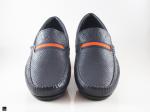 Textured leather black driving shoes - 3