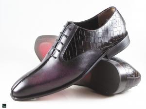 Patina finished seam oxford in purple