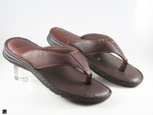 Brown Leather slippers for men's