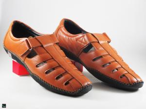 Tan stylish leather sandals