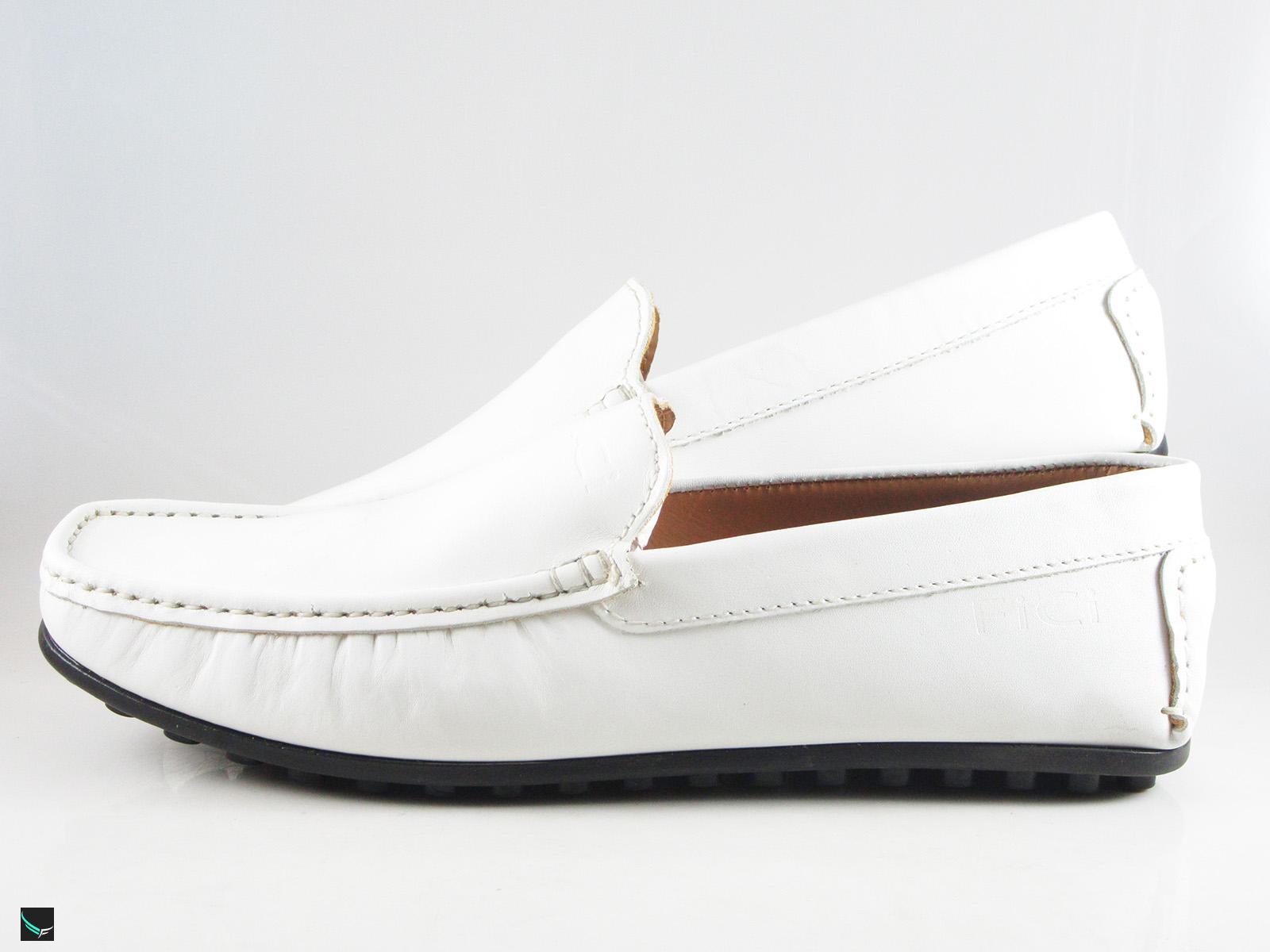 Plain White Loafer For Mens - 4605 - Leather Collections On Frostfreak.com