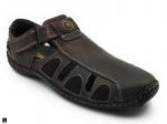 Mens slipper shoes In Brown Oil-Pullup - 3