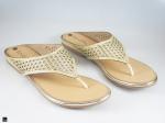 Women stone type sandals in Tan - 1
