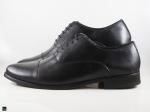 Men's black formal office shoes - 5