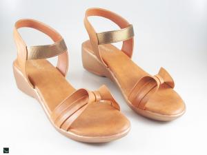 Stylish  heel Sandal for ladies in Tan
