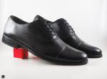 Men's black formal office shoes - 2