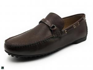 Brown Perforated Leather Loafer