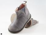 Nubuck shoes in grey with toe design - 3
