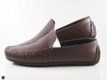 Stylish Perforated brown driving shoes - 5