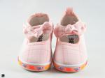 Bow type designed shoes for kids in light pink - 5