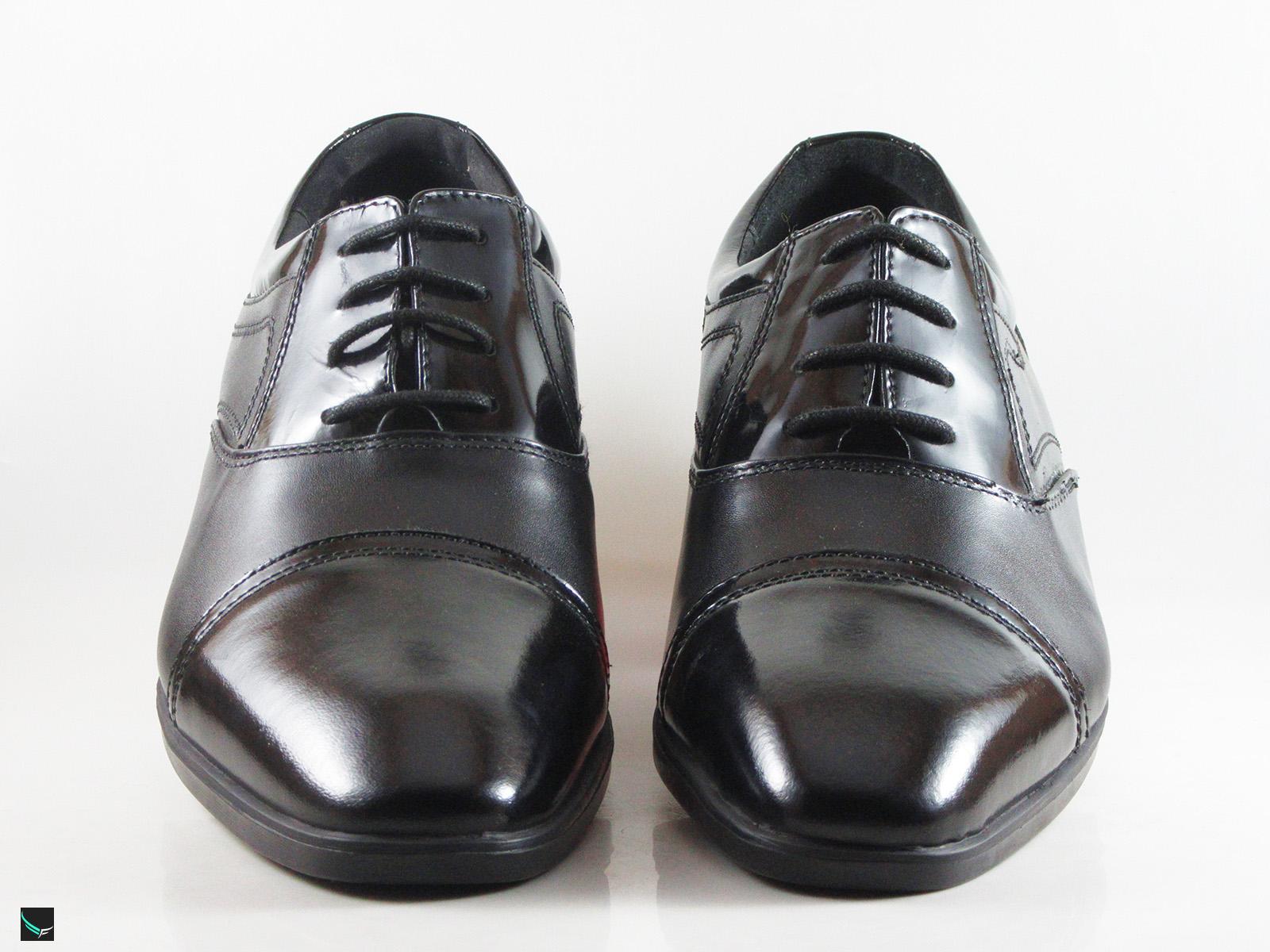 Foil Leather Black Formal Shoes - 4262 - Leather Collections On ...