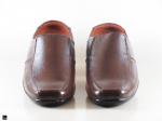 Open ankle brown semi-shoes - 5