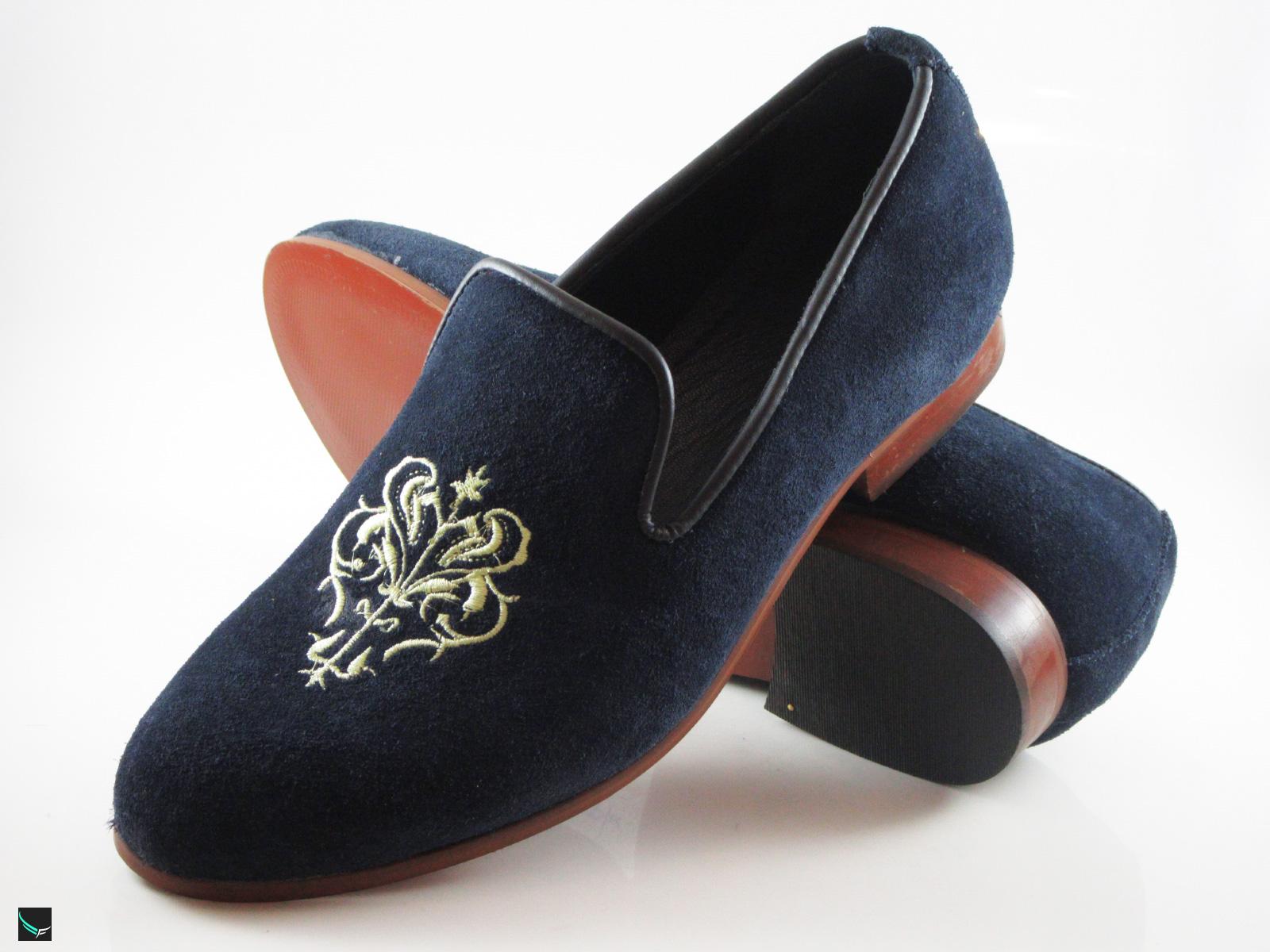 blue loafer shoes