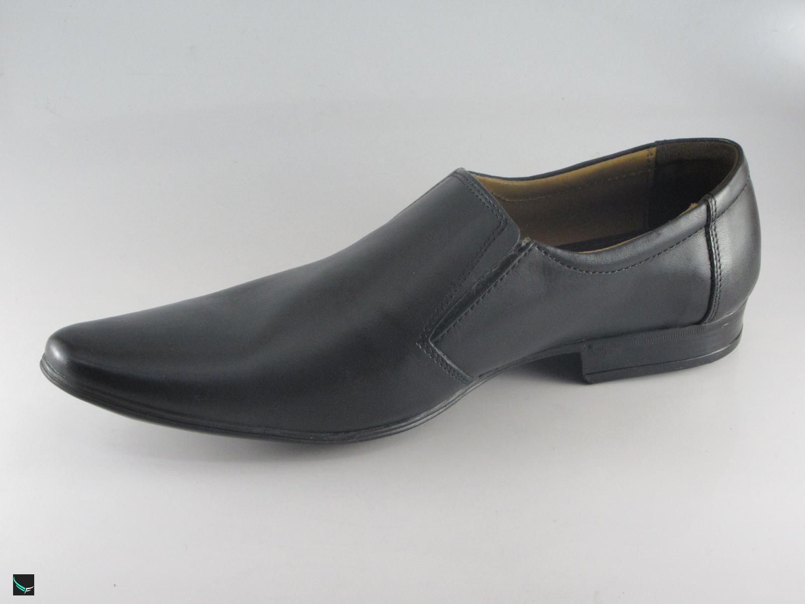 Black Pointed Plain Toe Shoes For Men - 2064 - Leather Collections On Frostfreak.com