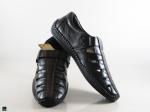 Men's mesh formal leather loafers - 1