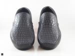 Classy crafted black driving wear with crocodile print - 3