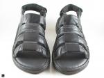 Black comfortable  slippers  in leathers - 4