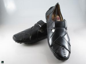 Stylish genuine leather casual black sandals for men
