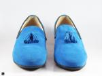 Sky Blue ethnic wear suede casual shoes - 3