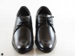 Men's comfort black leather shoes - 4