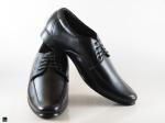 Men's formal leather black shoes - 1