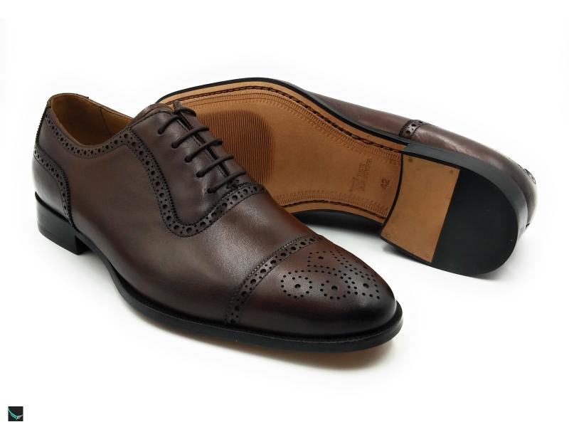 Choco Brown Premium Leather Oxford Toe Cap Brogues.