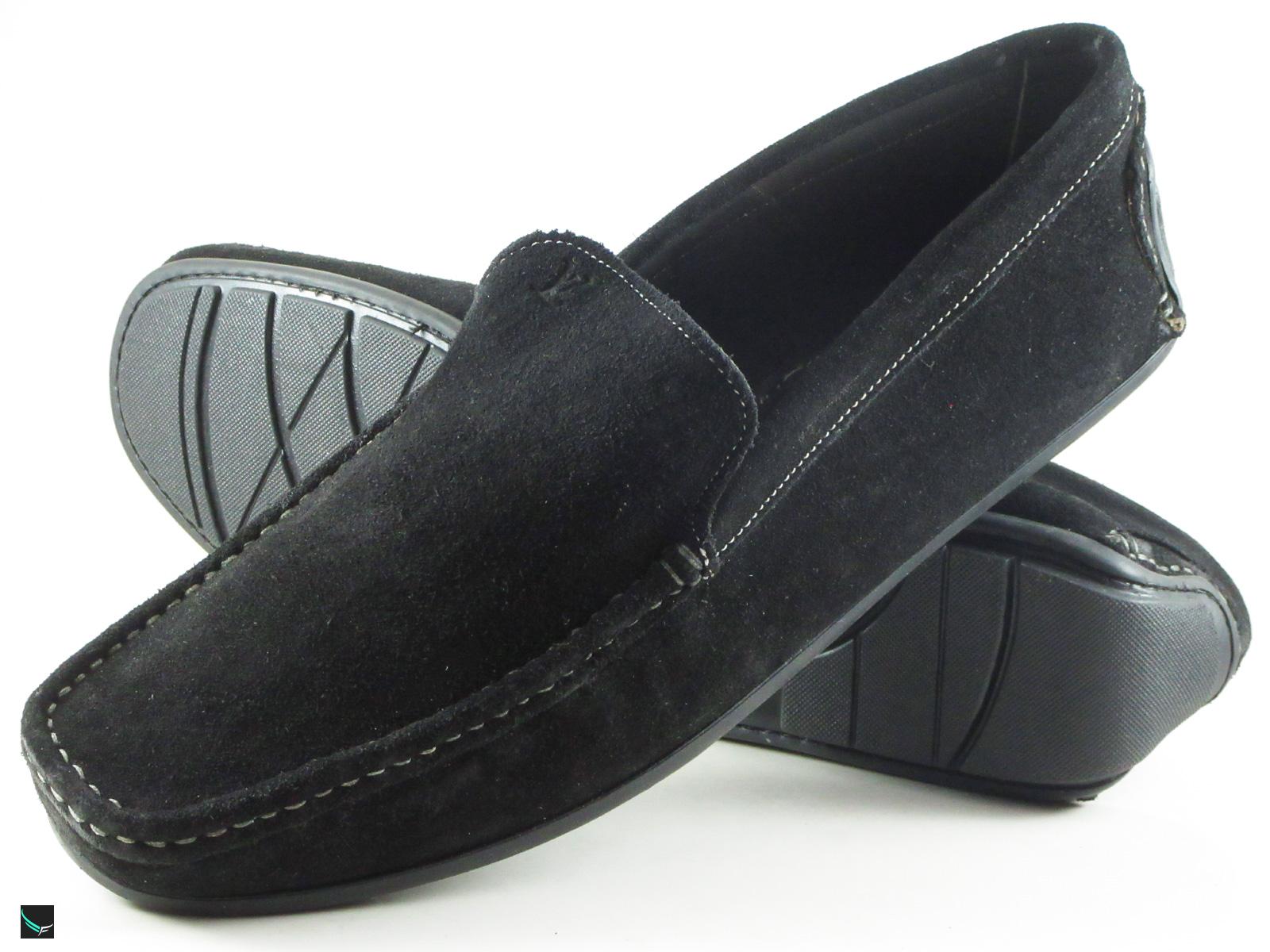 plain black loafers