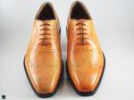 Men's attractive orange oxford leather shoes - 5