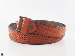 Tan ambur leather belt