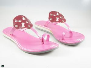 Floral design slippers in pink