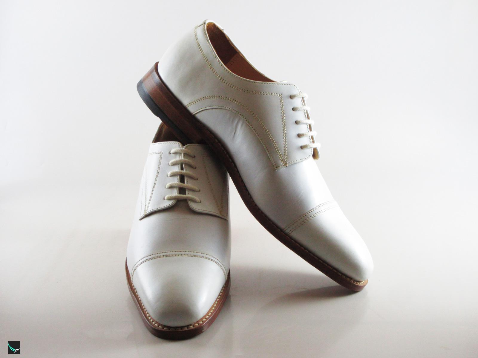 white leather summer shoes