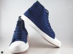 Casual blue sneakers with trendy sport finish - 2