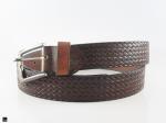 Dark brown leather belt - 1