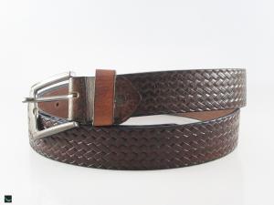 Dark brown leather belt