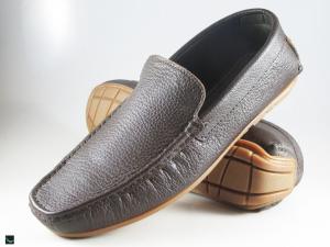 Suede loafers in black for men