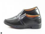 Black slip-on Shoes for kids in Genuine leather - 4