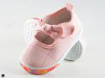 Bow type designed shoes for kids in light pink - 2