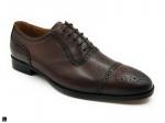 Choco Brown Premium Leather Oxford Toe Cap Brogues. - 5