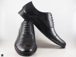 Men's black formal office shoes - 4