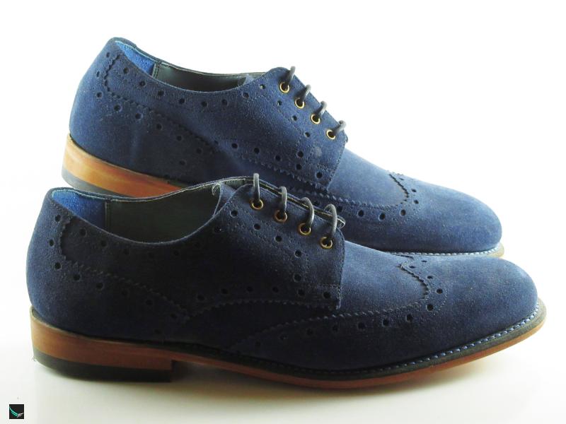 Men's Leather Blue Shoes - 3445 - Leather Collections On Frostfreak.com