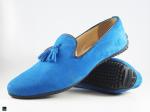 Sky Blue ethnic wear suede casual shoes - 1