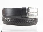Men's leather belt in black - 1